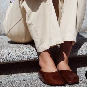 Zara leather Flats NWT